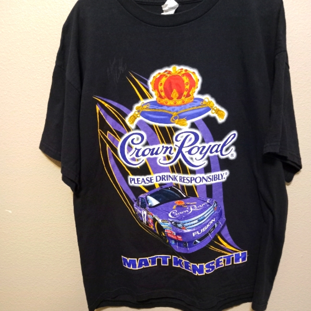 Rare Matt Kenseth Signed Crown Royal Double Sided TShirt